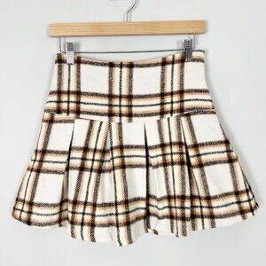 NEW Plaid Flannel Pleated Skirt Y2K Style Academia School Girl Size Small Women'